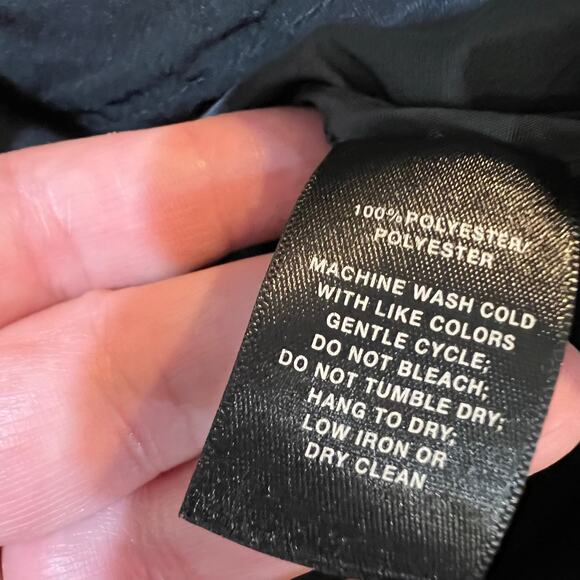 Lafayette 148 New York Johnsie Empirical Tech Cloth Zip Up Jacket Black Sz M - Picture 9 of 9